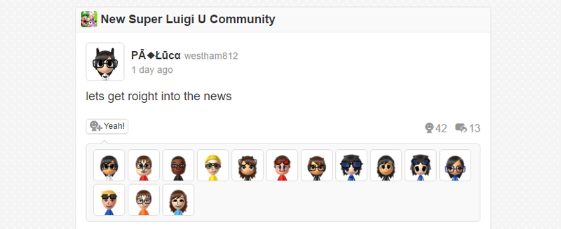 Illustration for article titled Luigi's Miiverse Community Has Become A Shitposter's Paradise In 2016